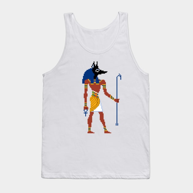 Anubis hieroglyph pixel art Tank Top by PXLFLX